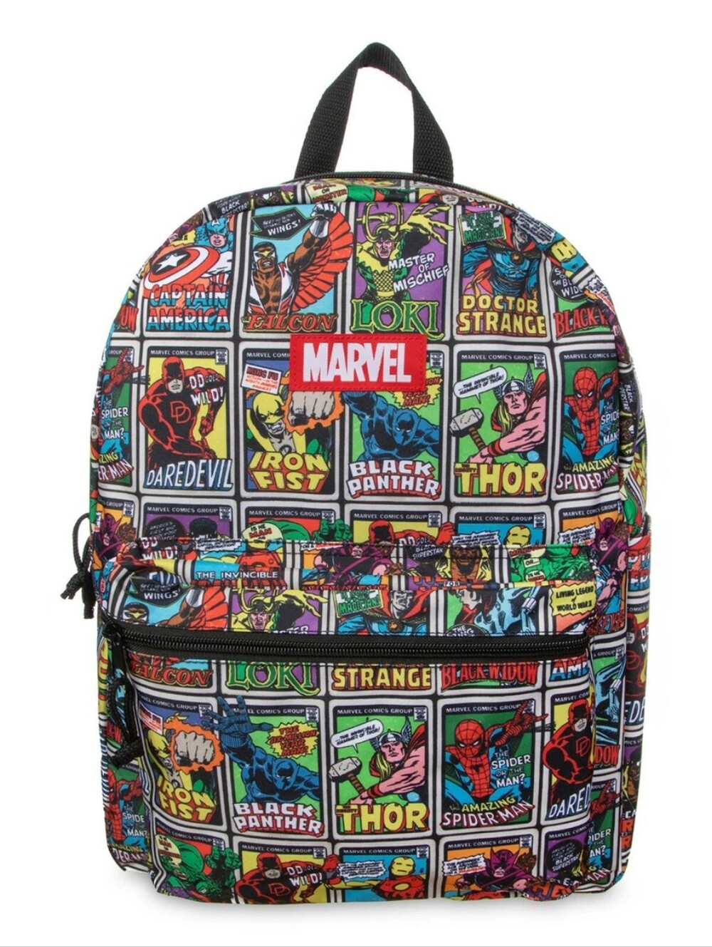 Marvel Avengers Comic-Panel Multicolor Men's Backpack 16" Laptop Padded Straps
